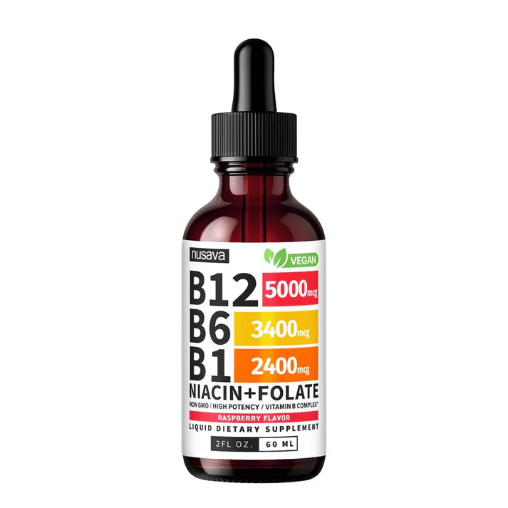 Complemento Vitaminaco B12 B6 B1 en Gotas – Mejora tu Rendimiento y tu Energia desde 9 a 65 años - Manual de alimentación Gratis