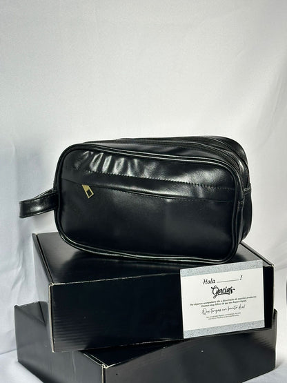 Neceser De Cuero Deluxe 100% Waterproof + Pulsera de Regalo.